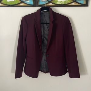 Express women’s suit jacket. Burgundy. Size 6